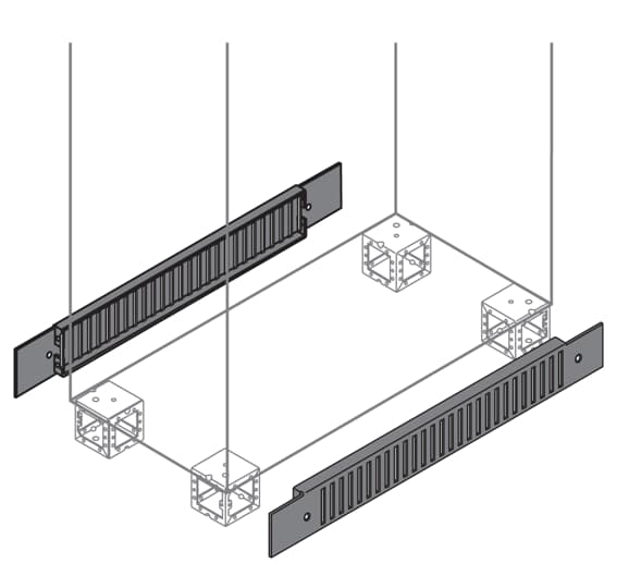 ABB Фланец цоколя вент.100х800мм ВхШ, 2 шт. ZN0008