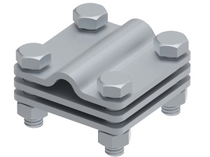 OSTEC Соединитель 55х55 пруток-полоса с разделительной пластиной, гор. цинк