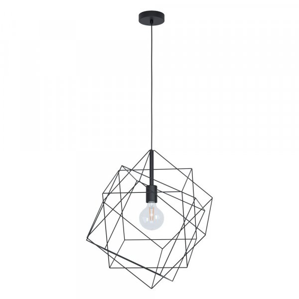 Eglo 43359 Подвес STRAITON, 1X60W(E27), 515, сталь, черный