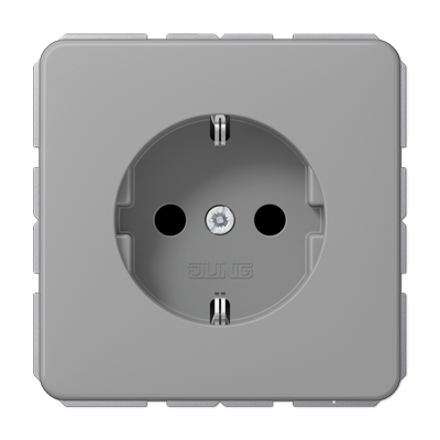 JUNG SCHUKO®-розетка 16 A / 250 B ~ с защитой от детей, серая CD1521BFKIGR