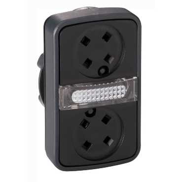 Купить SE XB4 Головка кнопки двойная без вставок + LED ZB4BW7A9