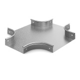 OSTEC Переход крестообразный плавный 400х300х80, толщ. 0,7 мм, Сендзимир цинк