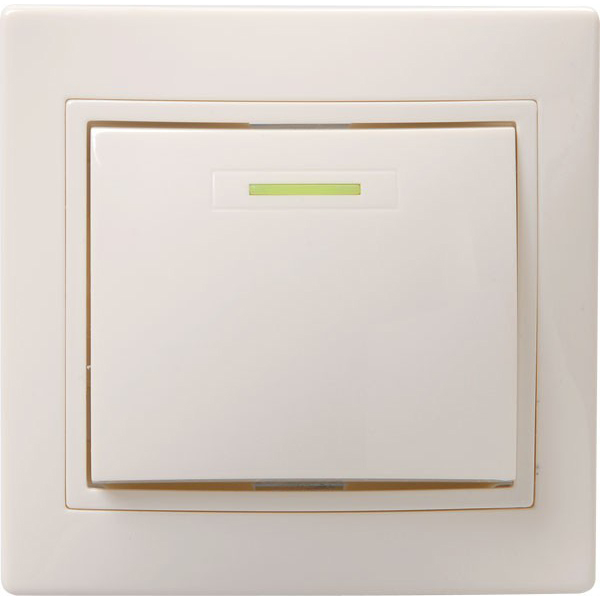 Купить IEK KVARTA ВС10-1-1-ККм Выключатель 1кл с инд. 10А (кремовый)