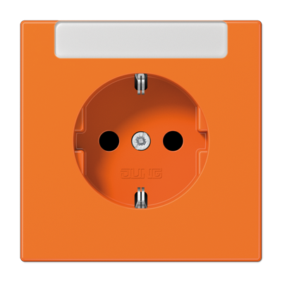 JUNG SCHUKO®-розетка 16 A / 250 B ~с дополнительной защитой и полем для надписи, оранжевый LS1520INAO