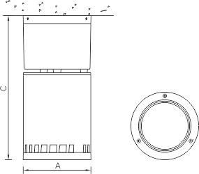Купить СТ MATRIX/S LED (60) silver 4000K светильник