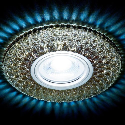 Ambrella Встраиваемый точечный светильник со светодиодной лентой S333 BK/CLD хром/тонированный хрусталь/MR16+3W(LED COLD)