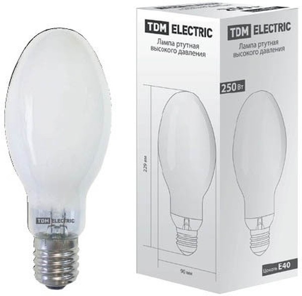 Купить TDM Лампа ртутная высокого давления ДРЛ 250 Вт Е40 SQ0325-0009