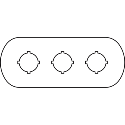 ABB MA6-1003 Шильдик для пластикового кнопочного поста (3 места) 1SFA611930R1003