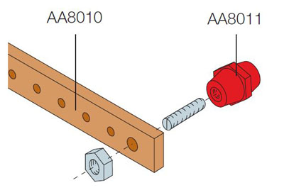 ABB Шина медная 20x5мм L=1000мм (упак = 4шт) AA8010
