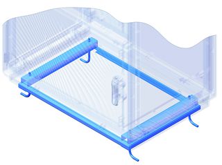 DKC Рама для крепления напольных шкафов Conchiglia к полу Ш=1150 мм, Г=330 мм