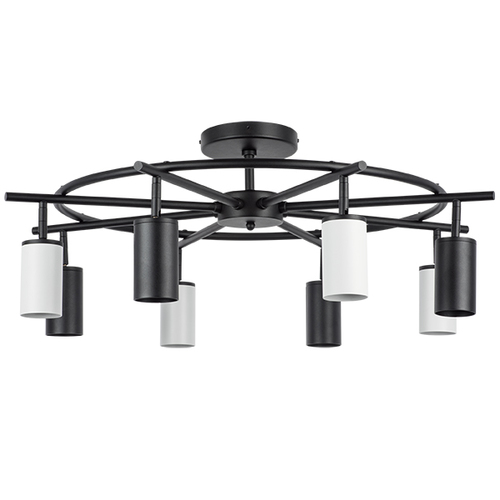 Lightstar LR718374364 Люстра RULLO 8х50W GU10 ЧЕРНЫЙ/БЕЛЫЙ (571718+214437-4+214436-4), шт