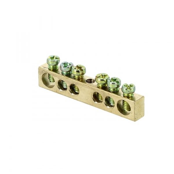 EKF PROxima Шина PEN "ноль-земля" (6x9мм) 6 отверстий латунь крепеж по центру