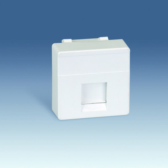 Simon 27 Мех Серый Адаптер на 1 RJ45(12) 75528-, 75540-, 75541-, 75544-39, широкий, шторки 27087-37