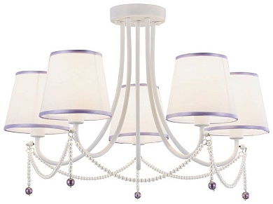 VELANTE 314-007-05 Люстра подвесная Белый/Белый, Фиолетовый E14 5*40W