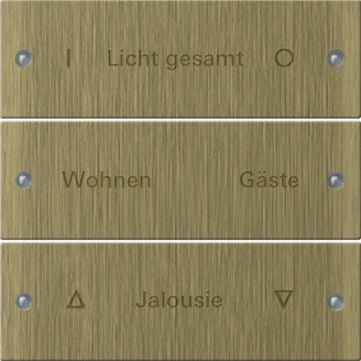 Gira Instabus Бронза Набор клавиш 3-местн.(гравировка) 2133607