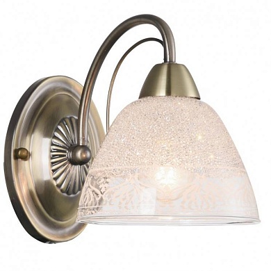 VELANTE 352-501-01 Бра Бронза/Прозрачный с рисунком E14 1*60W