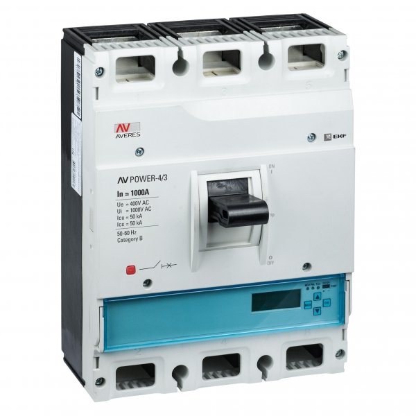 EKF Averes Автоматический выключатель AV POWER-4/3 1000А 50kA ETU6.2