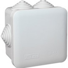 PE Коробка распределительная, квадратная, 7 вводов, IP55, 65x65x40мм PE 120 065