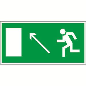Белый свет Знак безопасности NPU-2714.E06"Напр. к эвакуационному выходу налево вверх" a10859