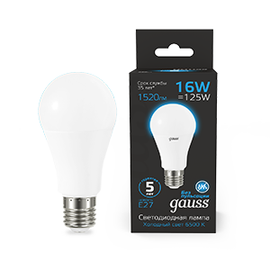 Gauss Лампа A60 16W 1520lm 6500K E27 LED 102502316