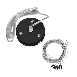 Varton Комплект для подвеса светильников Nimbus и DL черный RAL9005мр, длина троса 2,5 м V4-A0-90.0025.CBL-0000