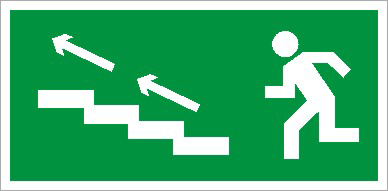 Купить СТ ПЭУ 007 По ленице вверх налево (242х50) PC-M /комплект, 2шт./ пиктограмма