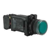 Купить SE XB5 Кнопка 22мм 230В зеленая с подсветкой XB5AW3345