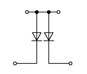 Wago Компонентная клемма двухуровн., серые 2002-2214/1000-490