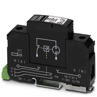 Phoenix Contact Разрядник для защиты от импульсных перенапряжений, тип 2 F-MS 12/FM 2817974