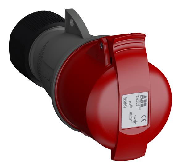 ABB Easy&Safe Розетка кабельная 332EC6,32А,3P+E,IP44,6ч 2CMA102040R1000