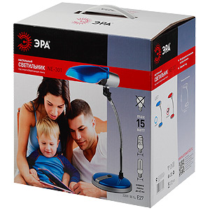 Купить ЭРА NE-301-E27-15W-BU Синий Настольный светильник