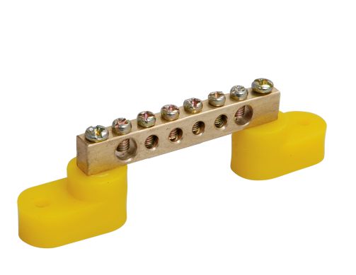 Купить IEK Шина PE земля на двух угловых изол ШНИ-8х12-6-У2-Ж