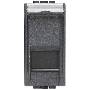 BT LL Антрацит Розетка компьютер RJ45 6 кат. UTP 1 мод Безынструментальный L4279C6