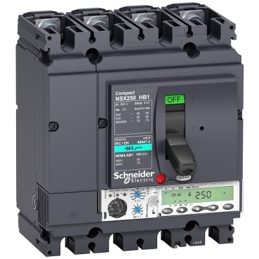 Купить SE Compact NS630 4P Выключатель Micrologic 5.2E 100A NSX100HB1 (75кА при 690B) LV433310