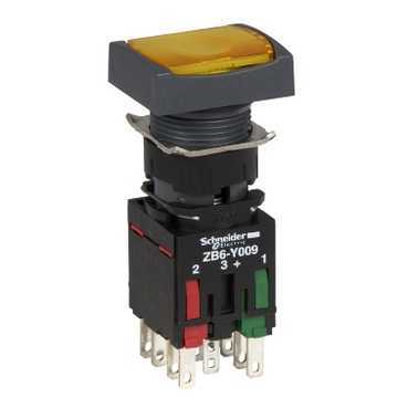 Купить SE Квадратная кнопка с подсветкой желтая XB6DW5B5B