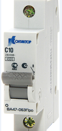 Купить Контактор (Legrand) ВА47-063Про, 1P, 10A, Icu-4,5kA, х-ка С