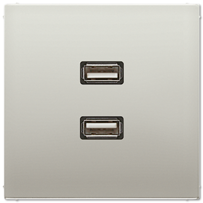 JUNG Мультимедиа разъём, нержавеющая сталь MAES1153