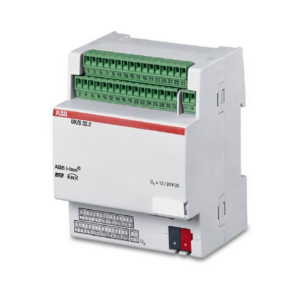 ABB KNX UK/S 32.2 Терминал универсальный ввод/вывод 32-х канальный (макс. по 80 мА) DIN-рейка 2CDG110071R0011
