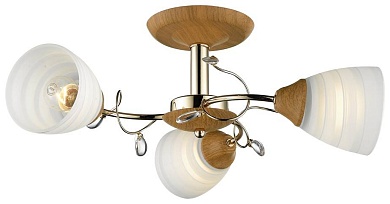 VELANTE 730-307-03 Люстра потолочная Коричневый/Белый E27 3*60W