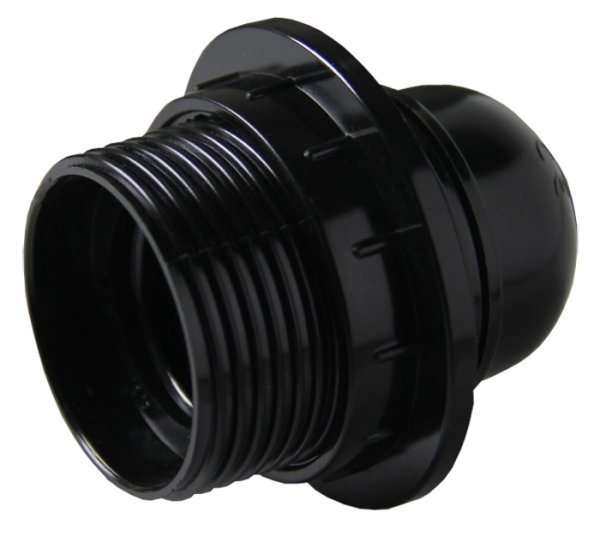 EKF PROxima Патрон карболитовый с кольцом Е27 черн.