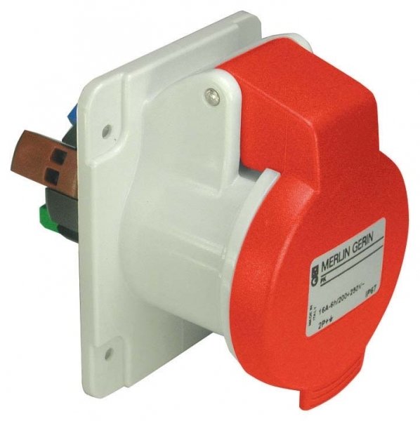 SE PratiKa Розетка скрытой установки, прямолинейная, быстрозажимное соединение, 32А 3P+E IP44 380В PKY32G434