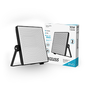 Gauss Прожектор EVO 30W 2700lm 6500K 100-240V IP65 черный LED 687511330