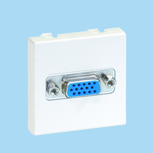 Simon Connect Белая Плата с разъёмом VGA "мама" (15 конт.), винты, 45х45мм K100B-9