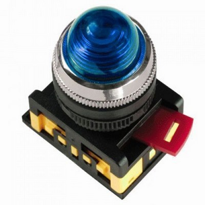 Купить IEK Лампа AL-22 сигнальная d22мм синий неон/240В цилиндр