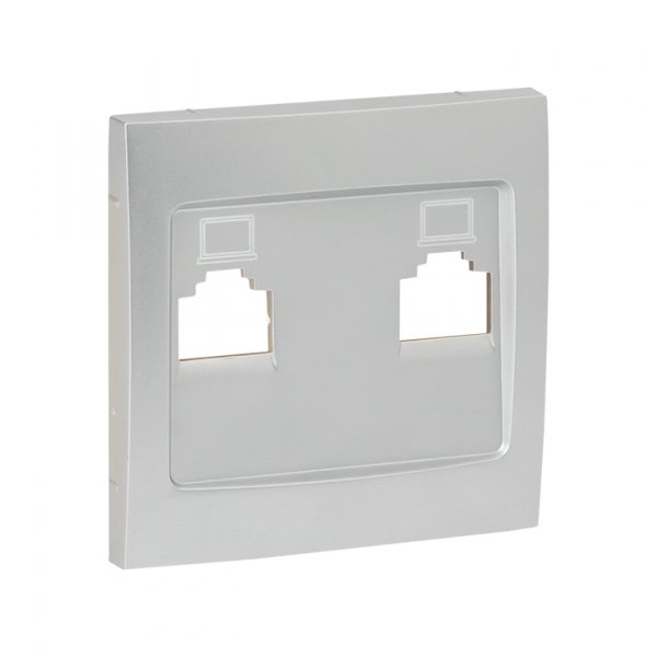 EKF PROxima Валенсия лицевая панель розетки RJ-45 1-местная сталь