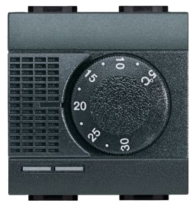 BT LL Антрацит Термостат электронный комнатный 2А 250В, с датчиком теплого пола, 2 мод L4441FH