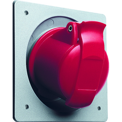 ABB RAU Розетка панельная с угловым унифицированным фланцем 316RAU5, 16A, 3P+E, IP44, 5ч 2CMA193225R1000