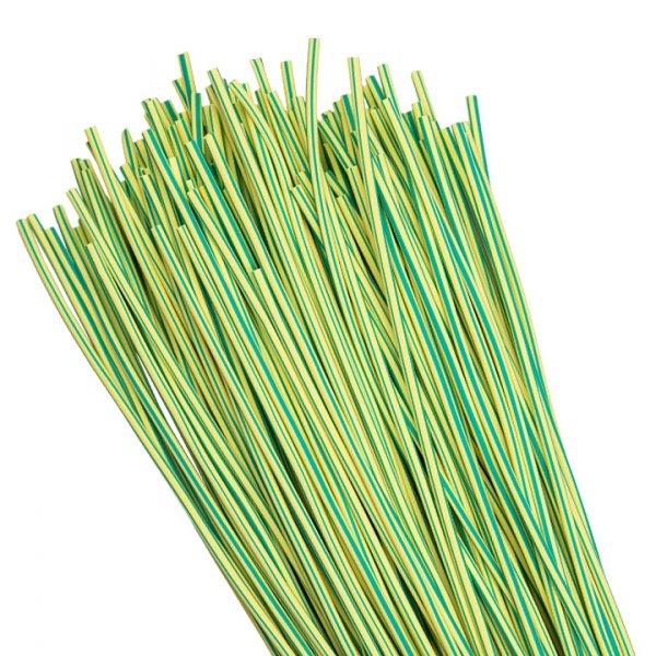 EKF PROxima Термоусаживаемая трубка ТУТ нг 2/1 желто-зеленая в отрезках по 1м