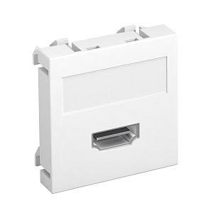 Купить OBO Bettermann Розетка мультимедийная HDMI, 1 модуль Modul45, 45х45 мм, белая 6104802
