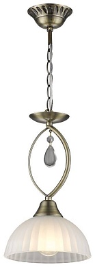 VELANTE 717-503-01 Светильник подвесной Бронза/Белый E27 1*60W